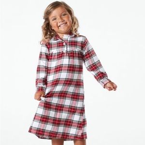 Pottery Barn Kids Plaid Nightgown Size 6-Brand New With Tags